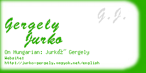 gergely jurko business card